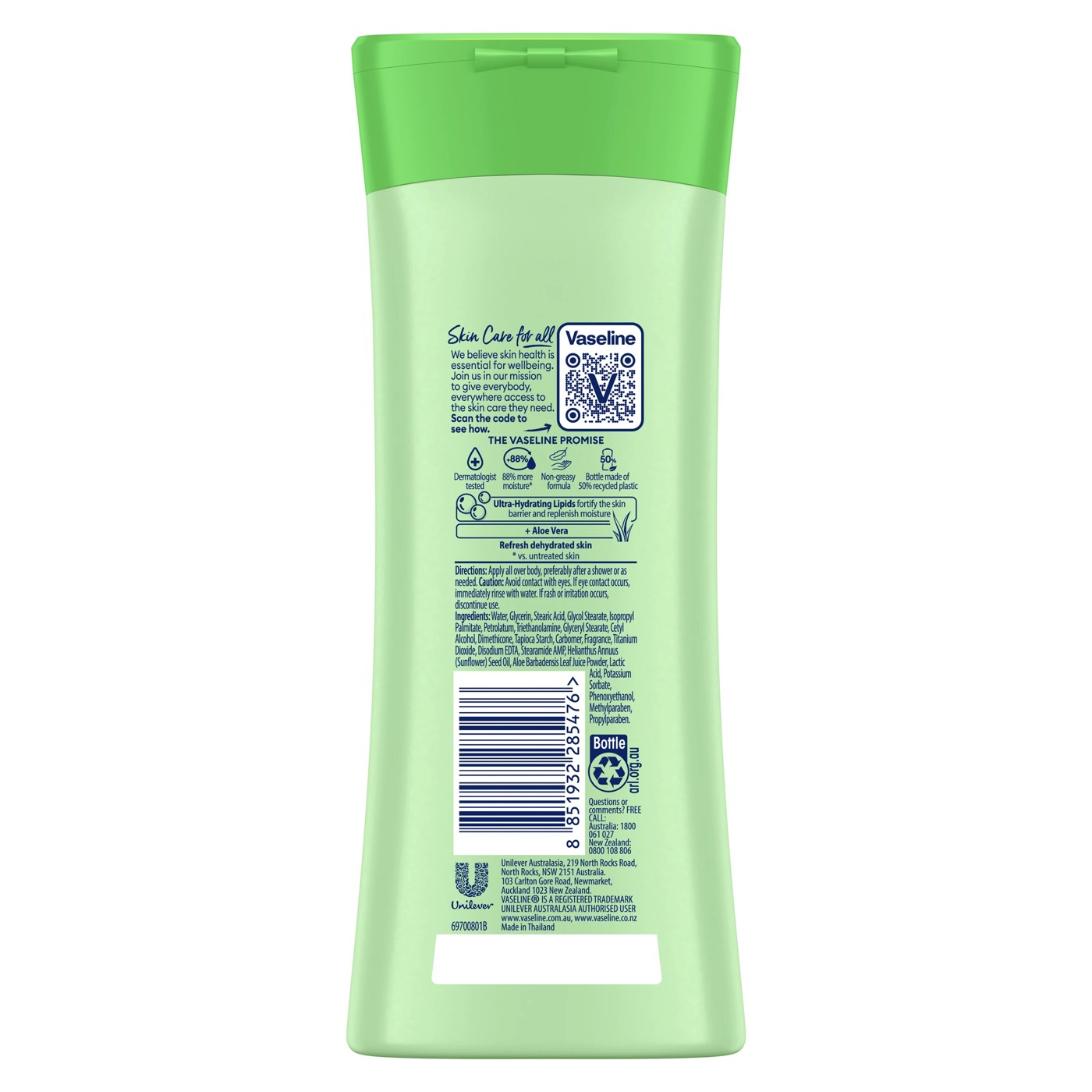 Vaseline Intensive Care Aloe Soothe 48H Moisture Body Lotion 225ml - Ultra Hydrating Lipids 2 of 6