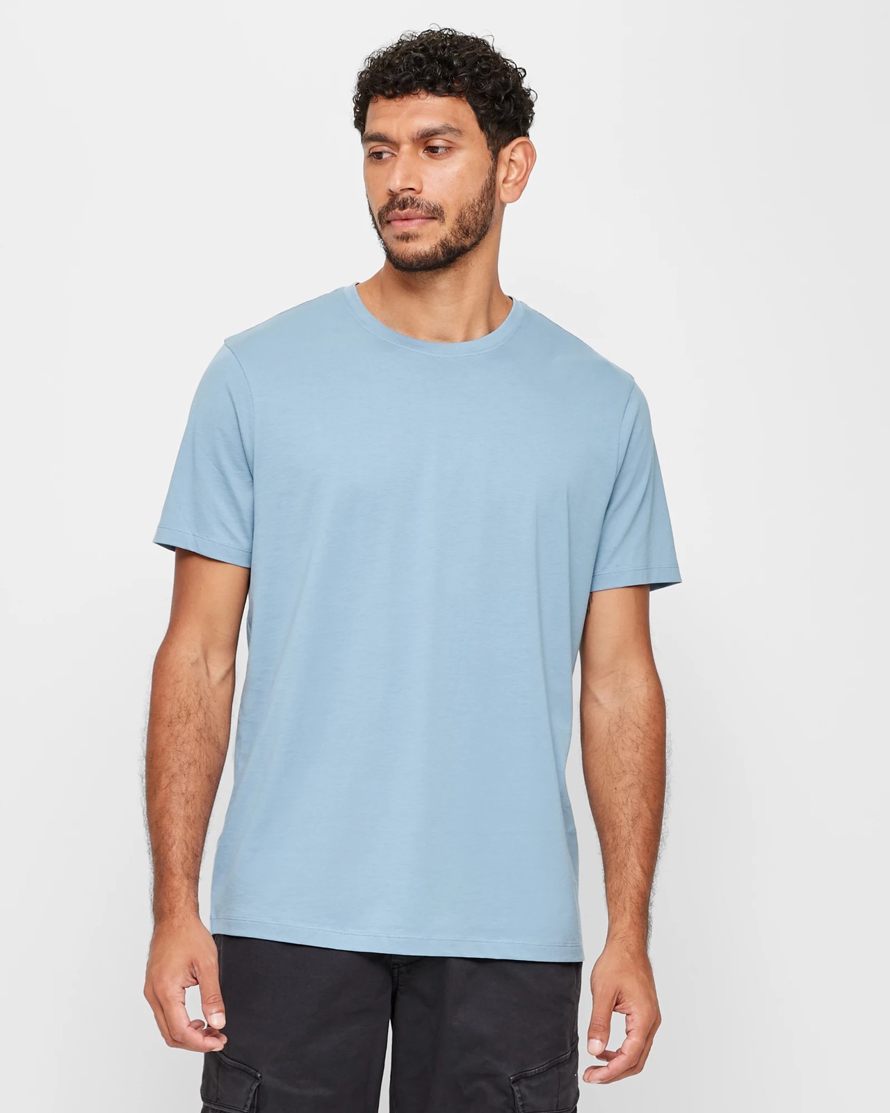 Supima Cotton T-Shirt - Faded Denim | Target Australia
