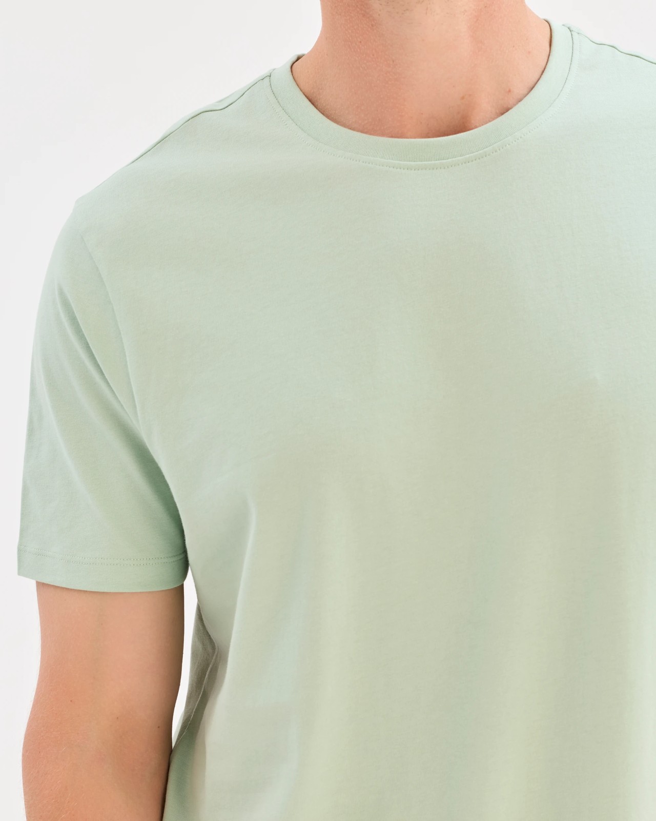 Australian Cotton Crew Neck T-Shirt - Silt Green 4 of 6