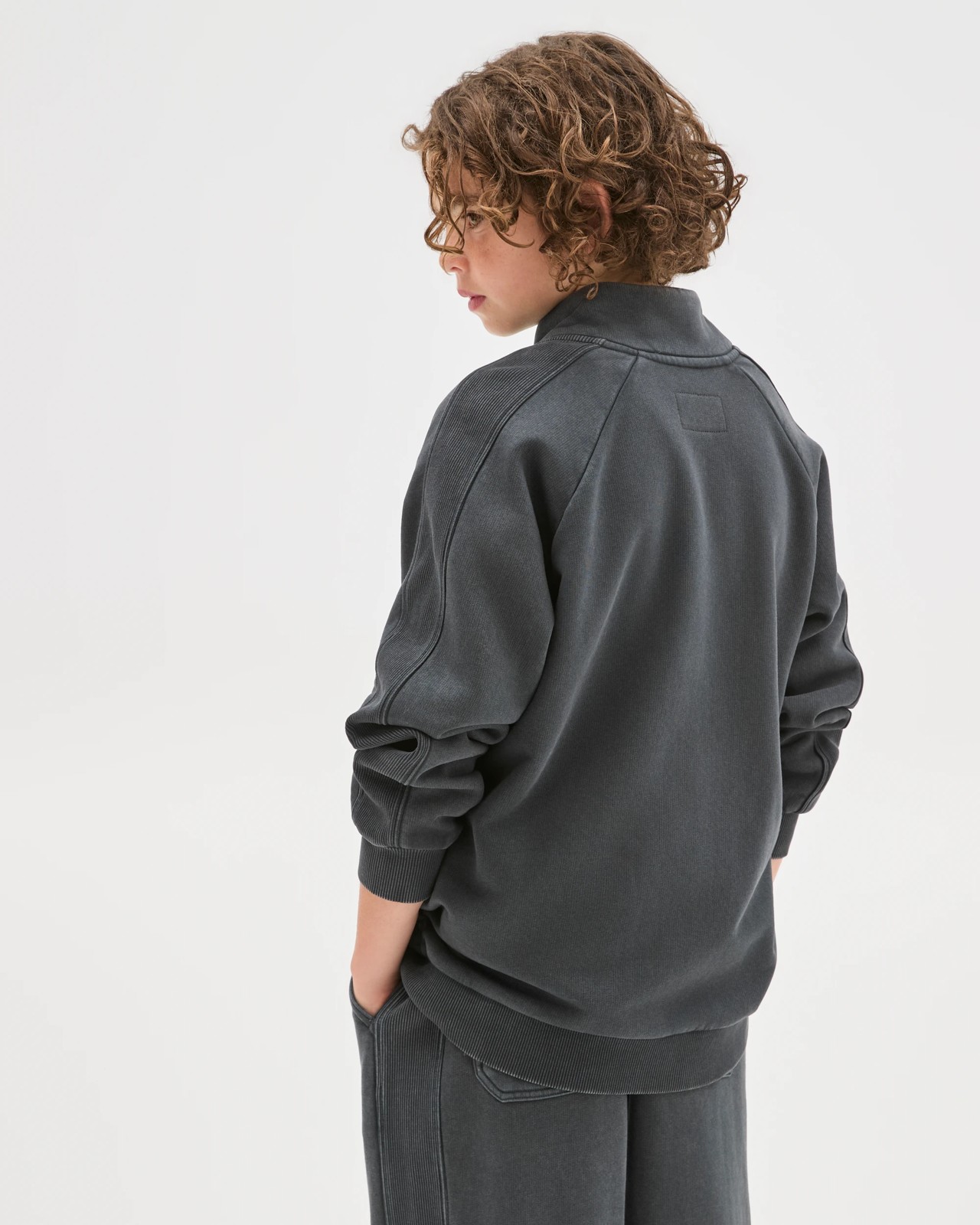 Australian Cotton Blend French Terry Zip Through Jumper 3 of 6
