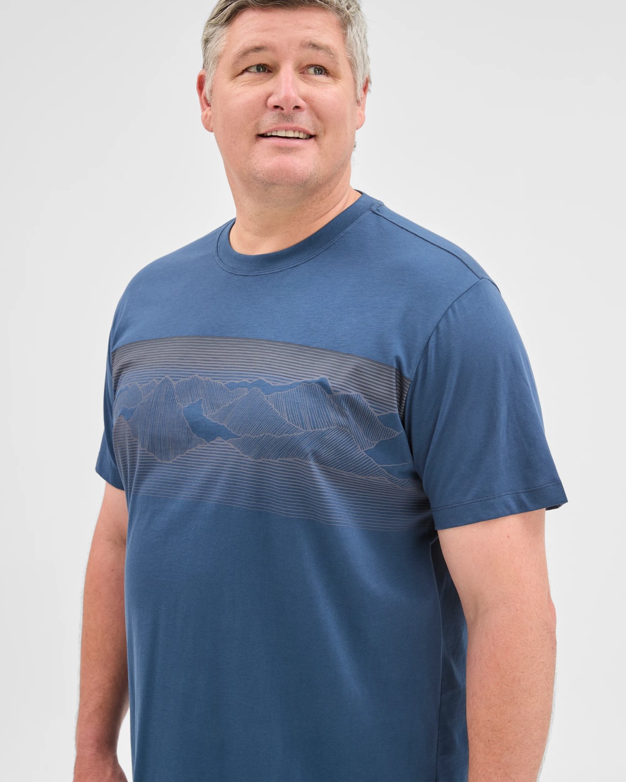 Plus Size Australian Cotton Print T-Shirt - Blue Nights 3 of 5