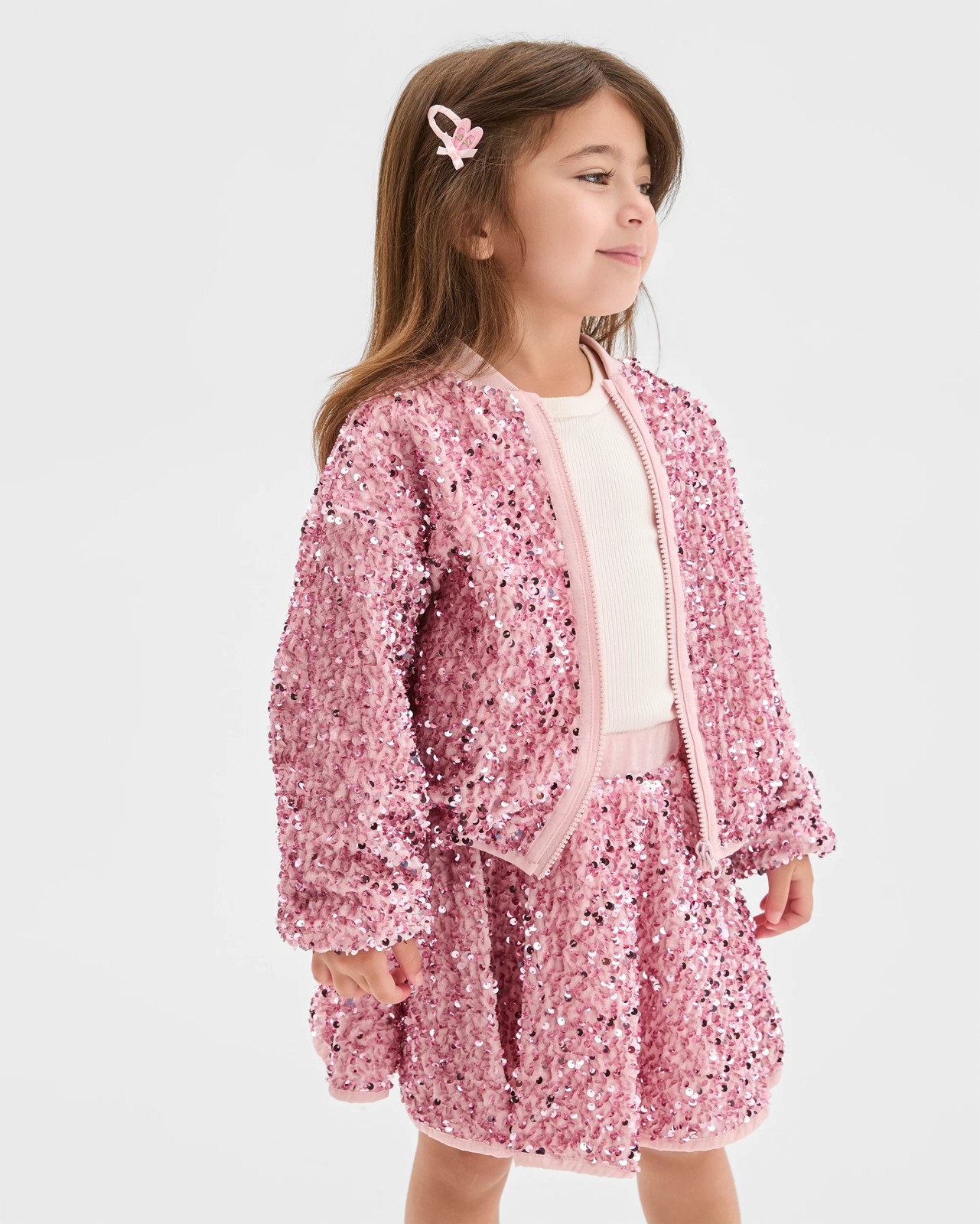 Sequin Long Sleeve Bomber Jacket 3 of 6