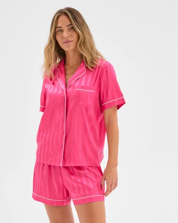 Stripe Satin Short Pyjama Set