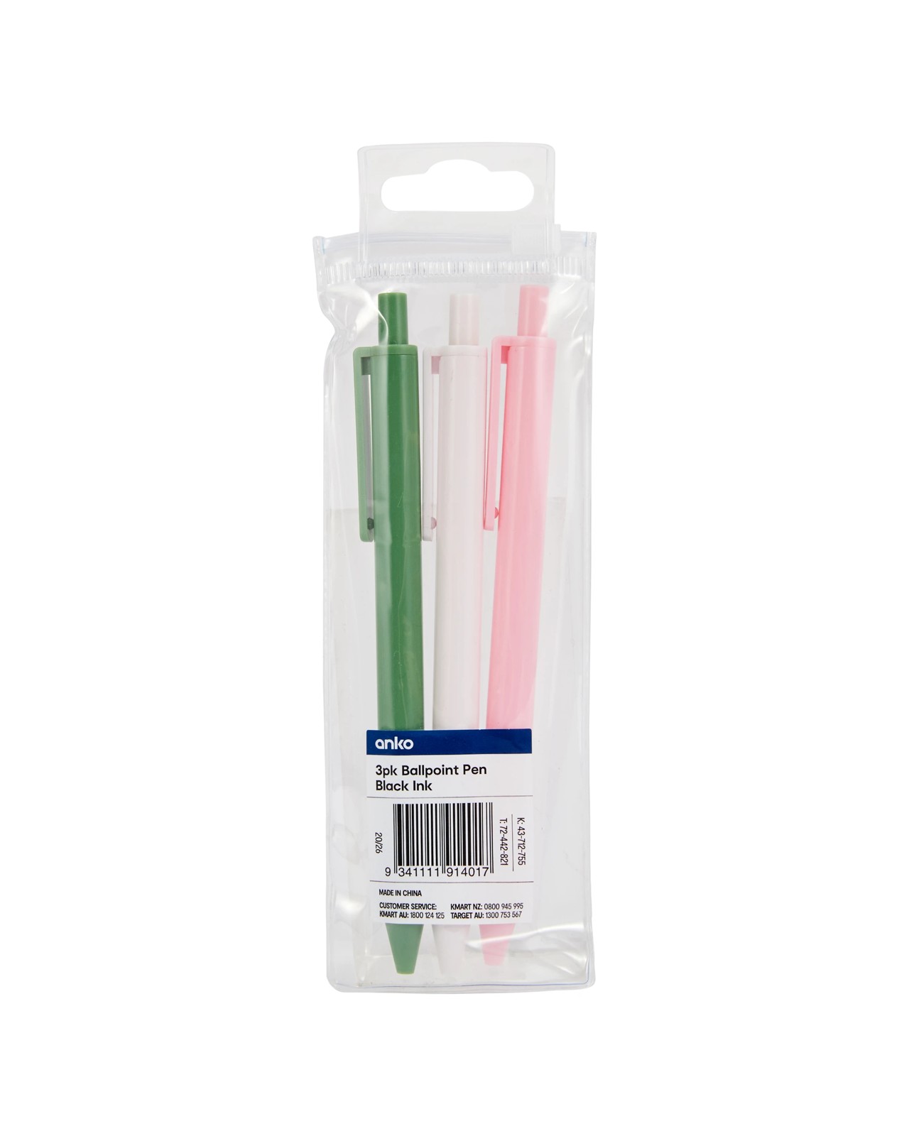 Anko 3 Pack Ballpoint Pen - Black Ink 6 of 6