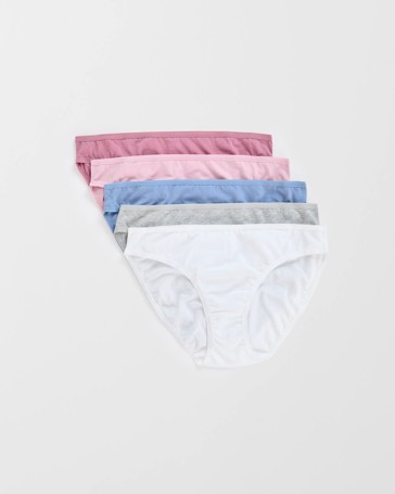 Womens Australian Cotton Blend Bikini Briefs 5 Pack