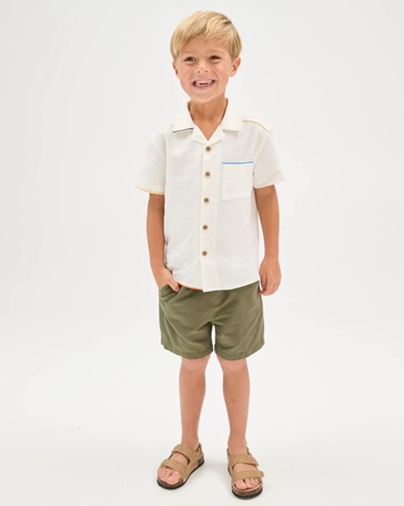 Australian Cotton Short Sleeve Shirt and Shorts Set