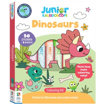 Junior Kaleidoscope Colouring Kit: Dinosaurs - Book