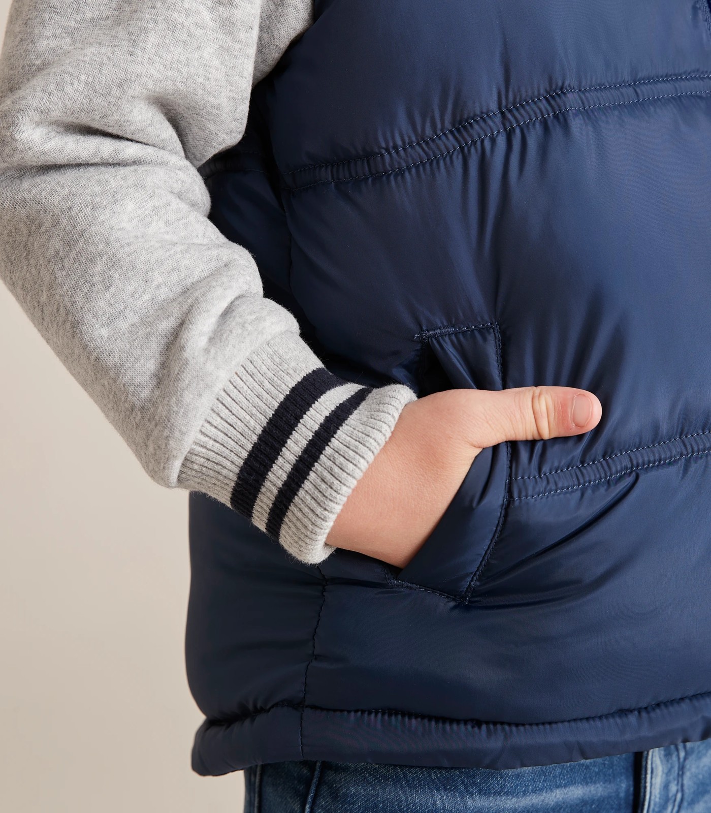 Fleece Sleeve Puffa Jacket 5 of 5