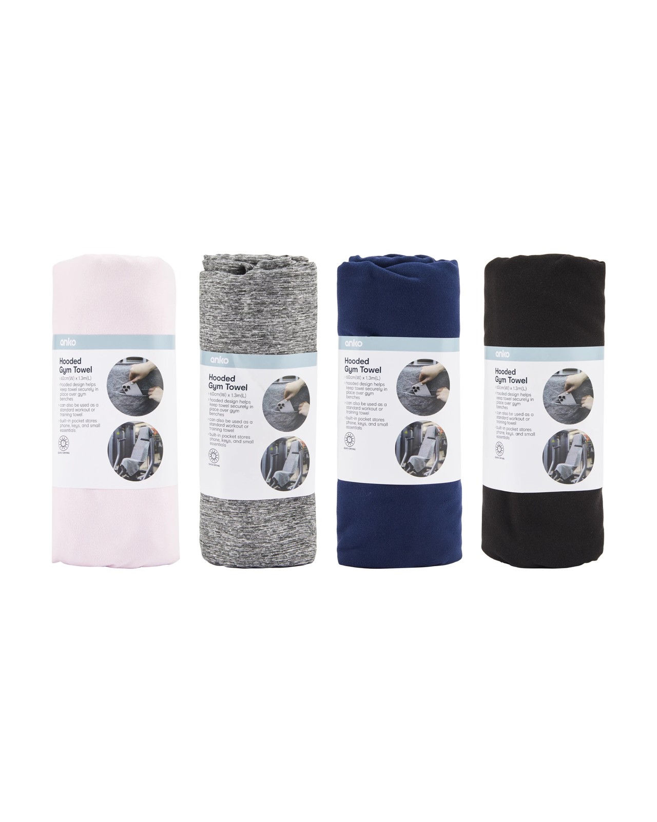 Anko Hooded Gym Towel - Assorted 5 of 5