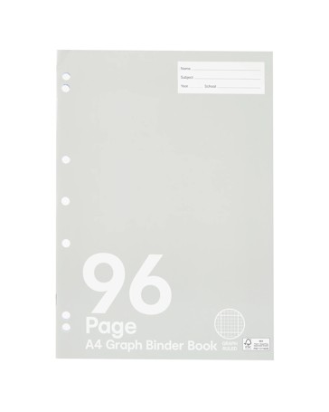 Anko A4 Graph Binder Book - 96 Pages, Grey