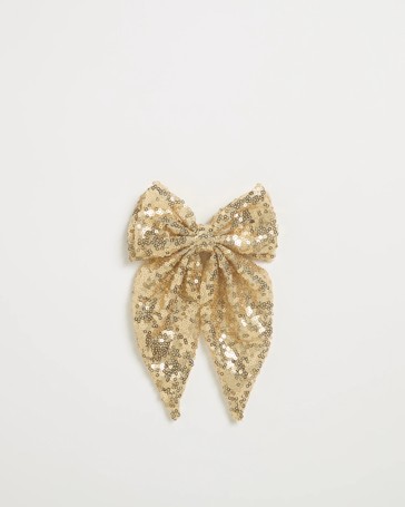Sequin Christmas Bow Clip