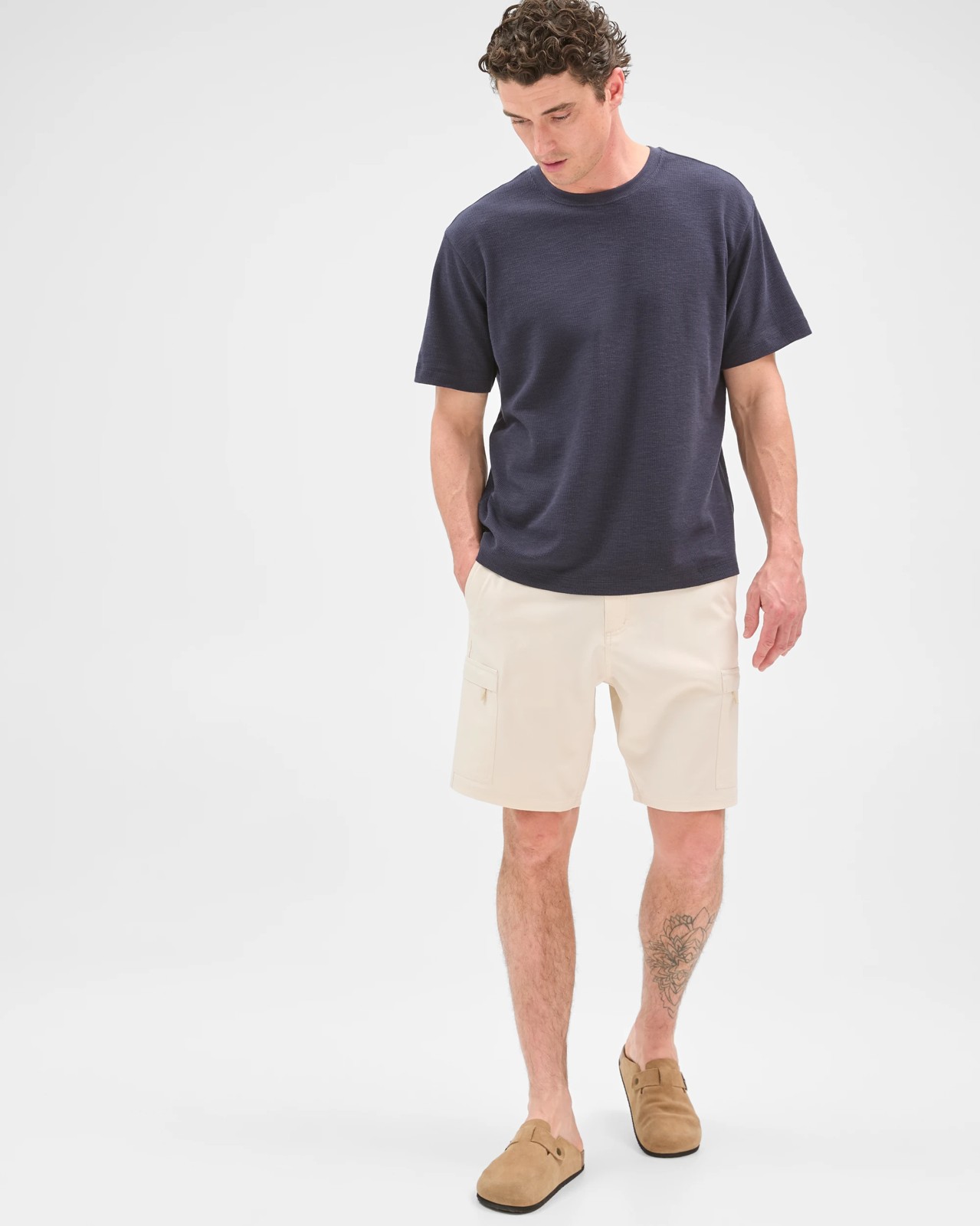 Hybrid Cargo Swim Shorts - Birch 2 of 6