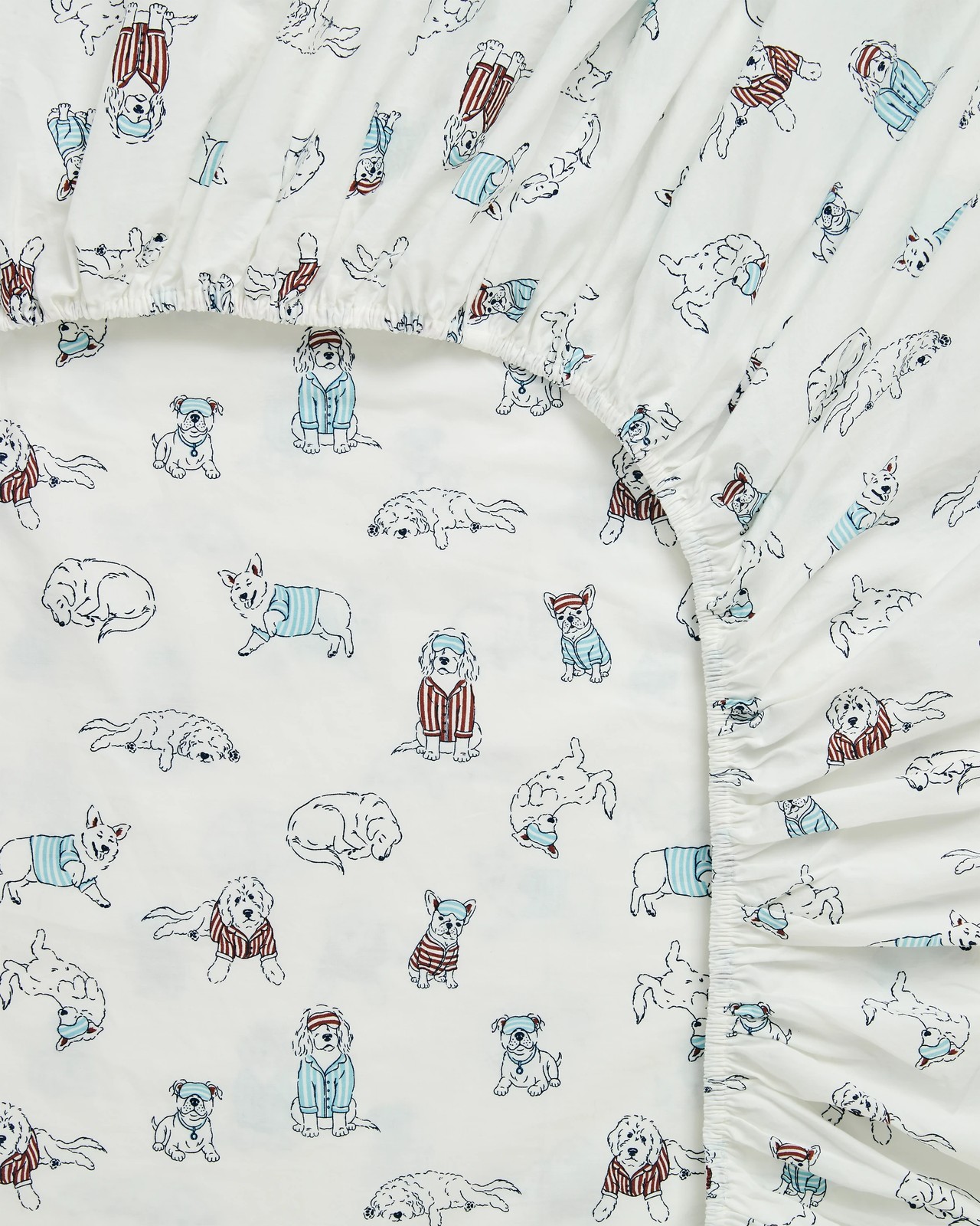 Dash Doggy Australian Cotton Fitted Sheet Set 5 of 5