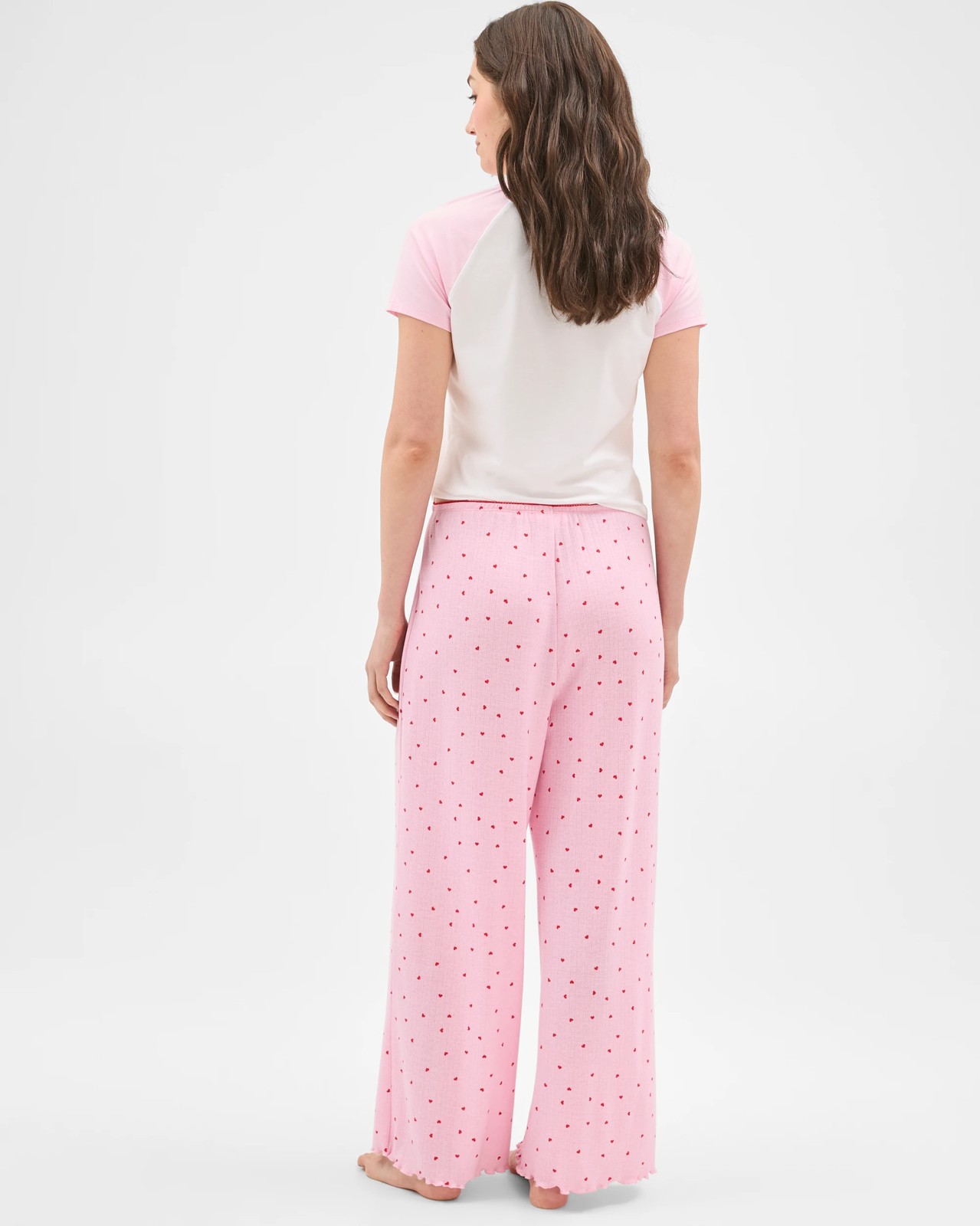 Lily Loves Pointelle Sleep Pants - Pink Heart 6 of 6