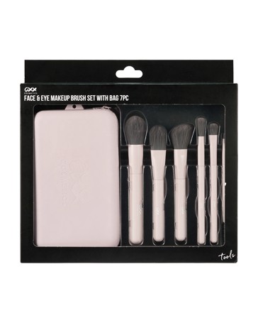 OXX Cosmetics 7 Piece Face & Eye Makeup Brush Set with Bag