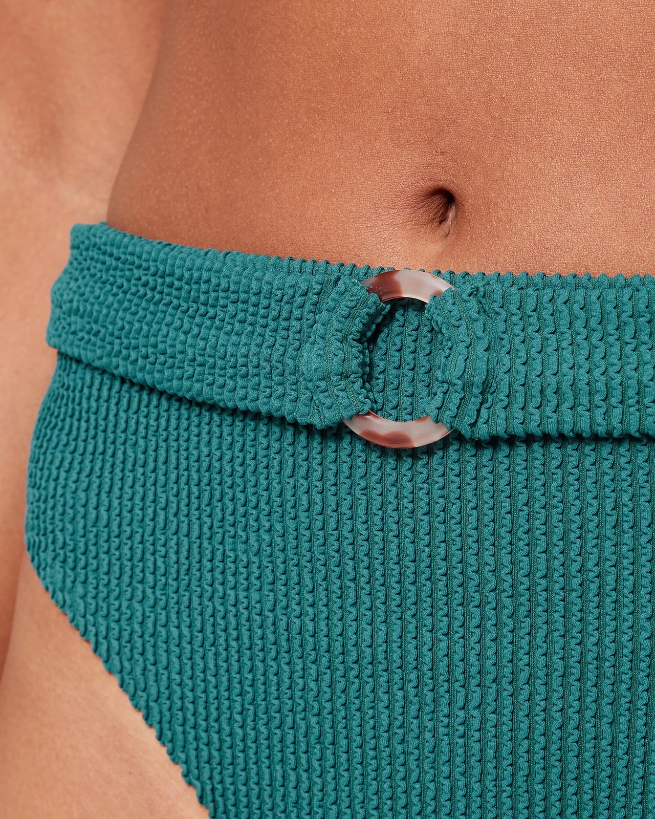 Crinkle High Waist Belted Swim Bikini Briefs 5 of 6