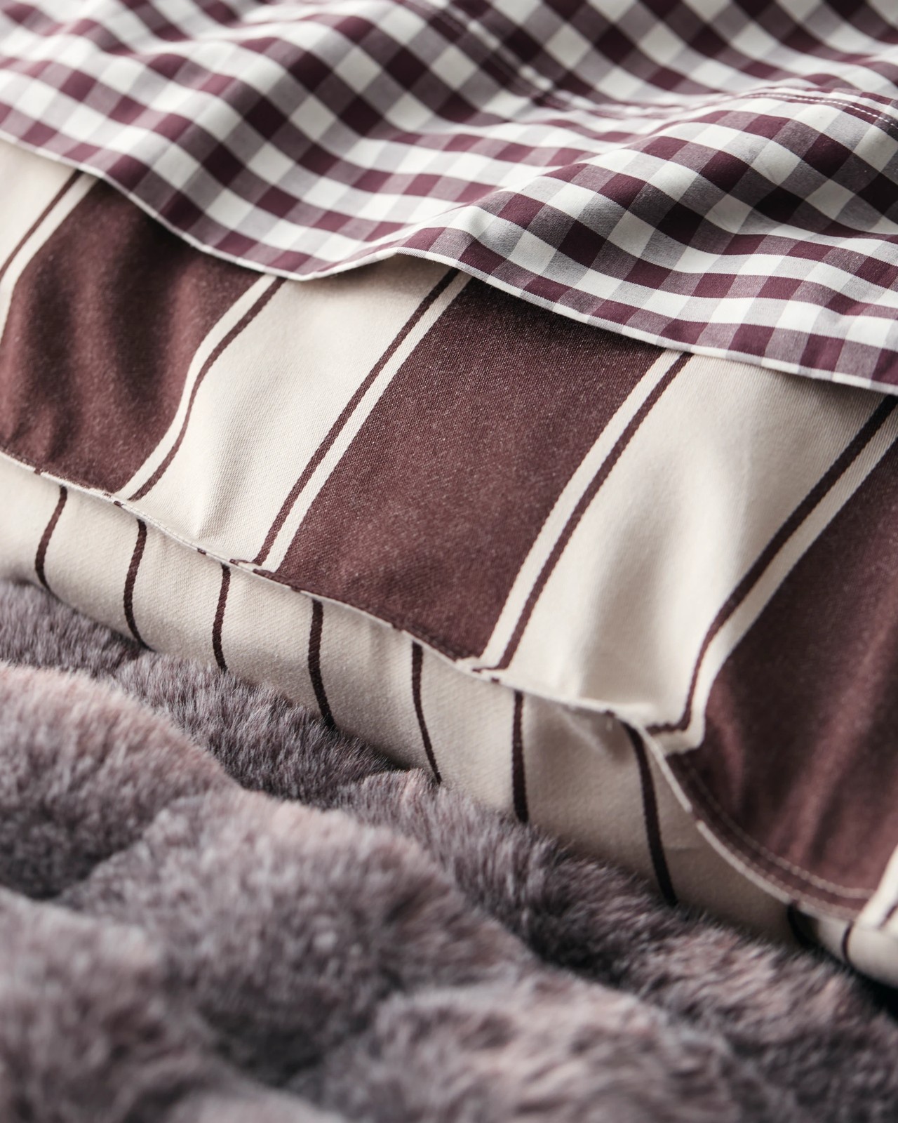 Rayne Stripe Stonewash Quilt Cover Set - Chocolate/Pumice 6 of 6