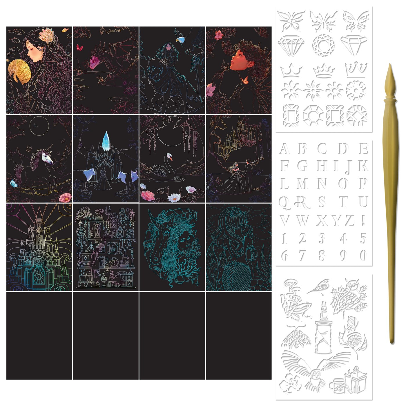 Kaleidoscope Etch Art Enchanted Kingdom - Book 3 of 5