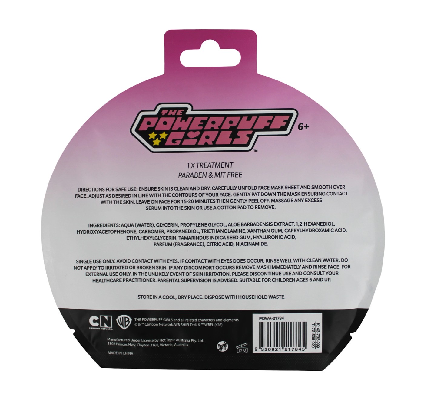 The Powerpuff Girls Sheet Mask - Strawberry Scented 2 of 2
