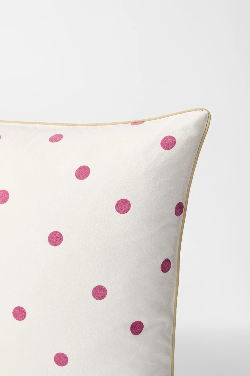 Arlo Polka Dot Stonewash Cotton European Pillowcase - Wild Rose 4 of 5