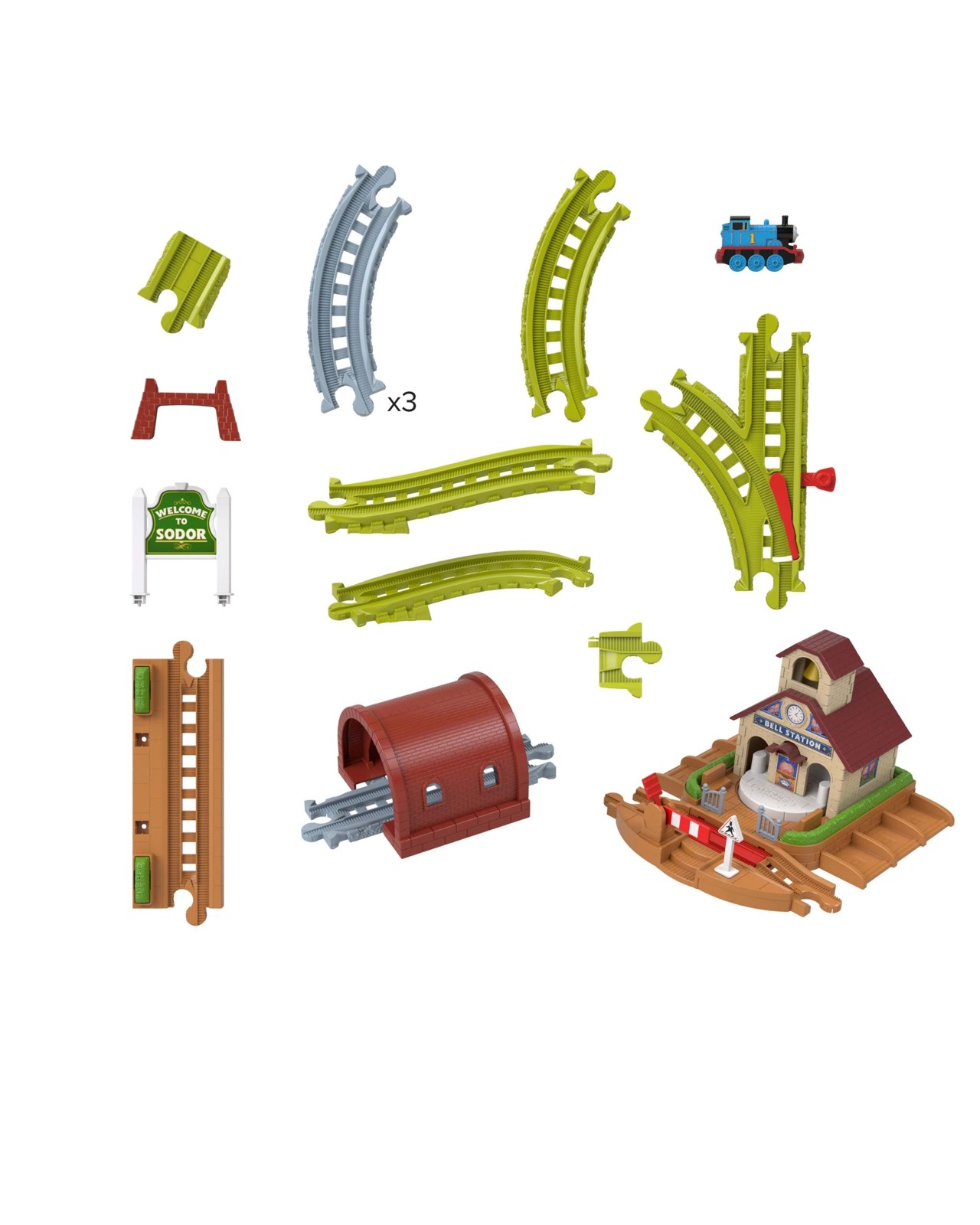 Thomas & Friends Bell Station Train Set with Push-Along Thomas Engine & Track 5 of 5