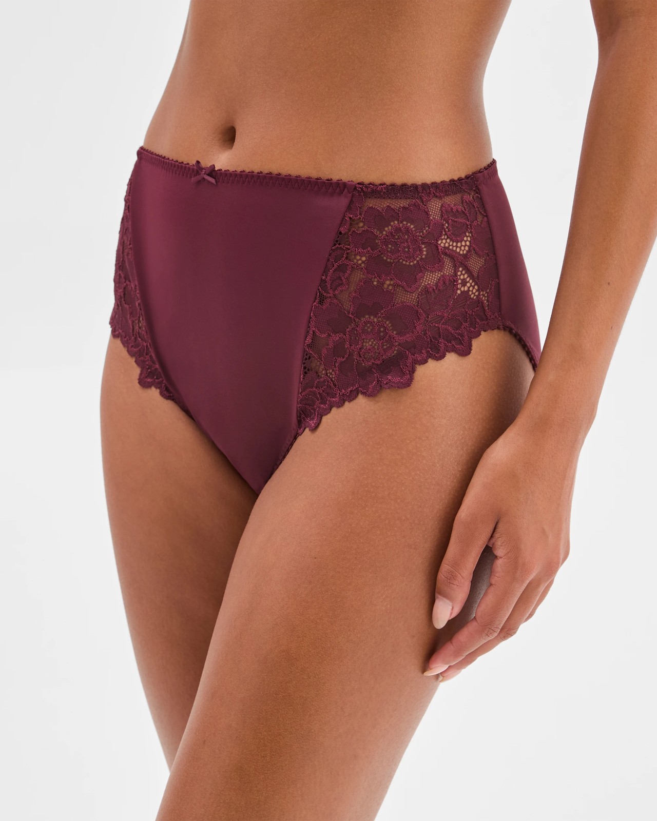 High Cut Lace Briefs - Winetasting 2 of 3