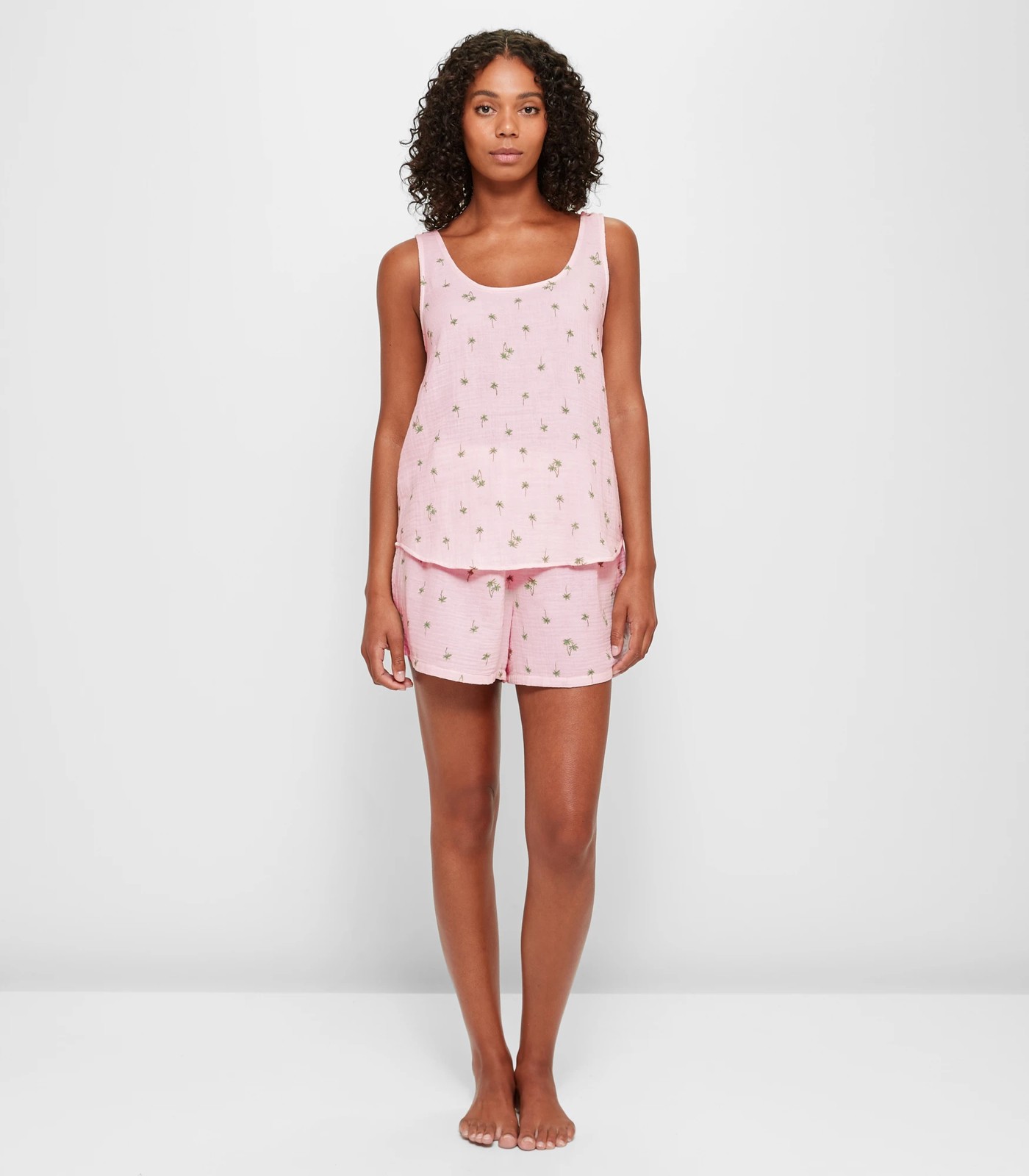 Double Cloth Tank and Shorts Sleep Set 2 of 5