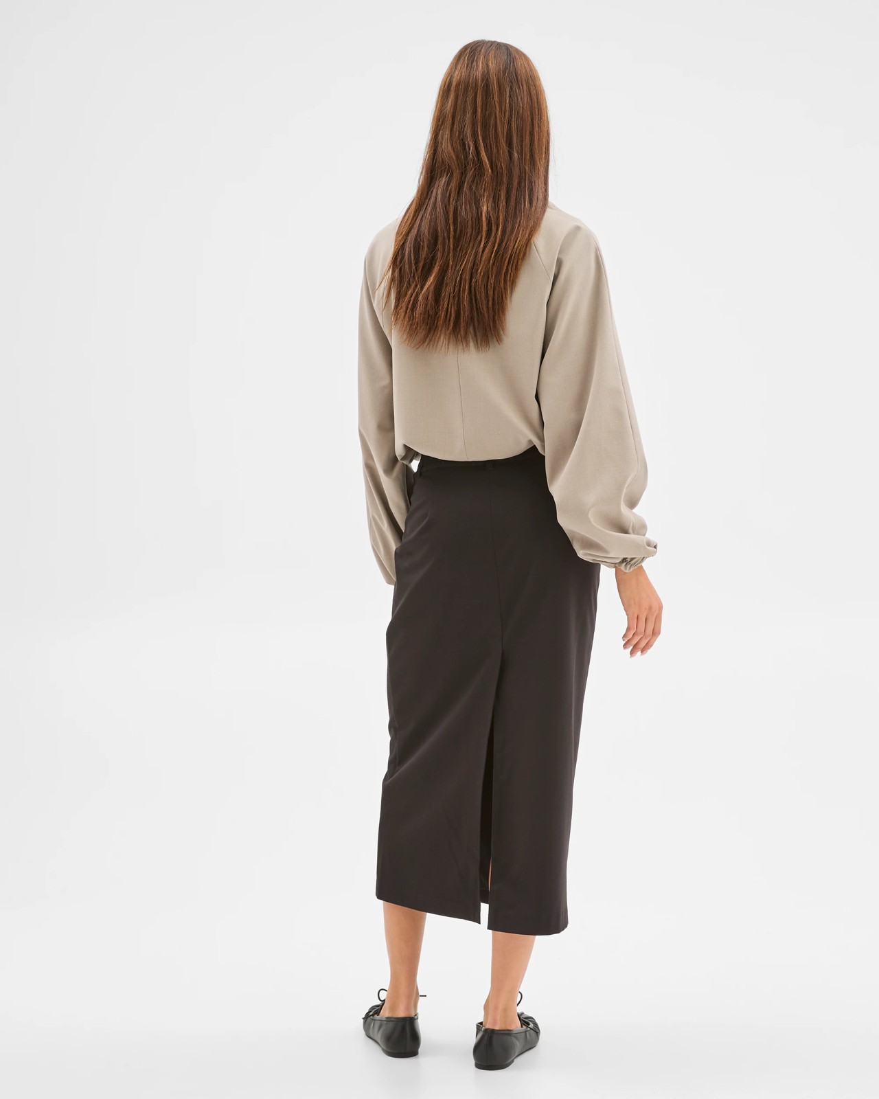Lily Loves Column Midi Skirt - Black 4 of 6