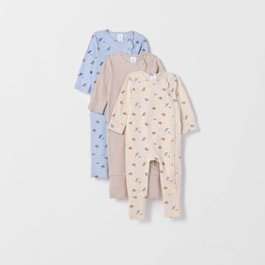 Baby Organic Cotton 3 Pack Zip Coverall product image