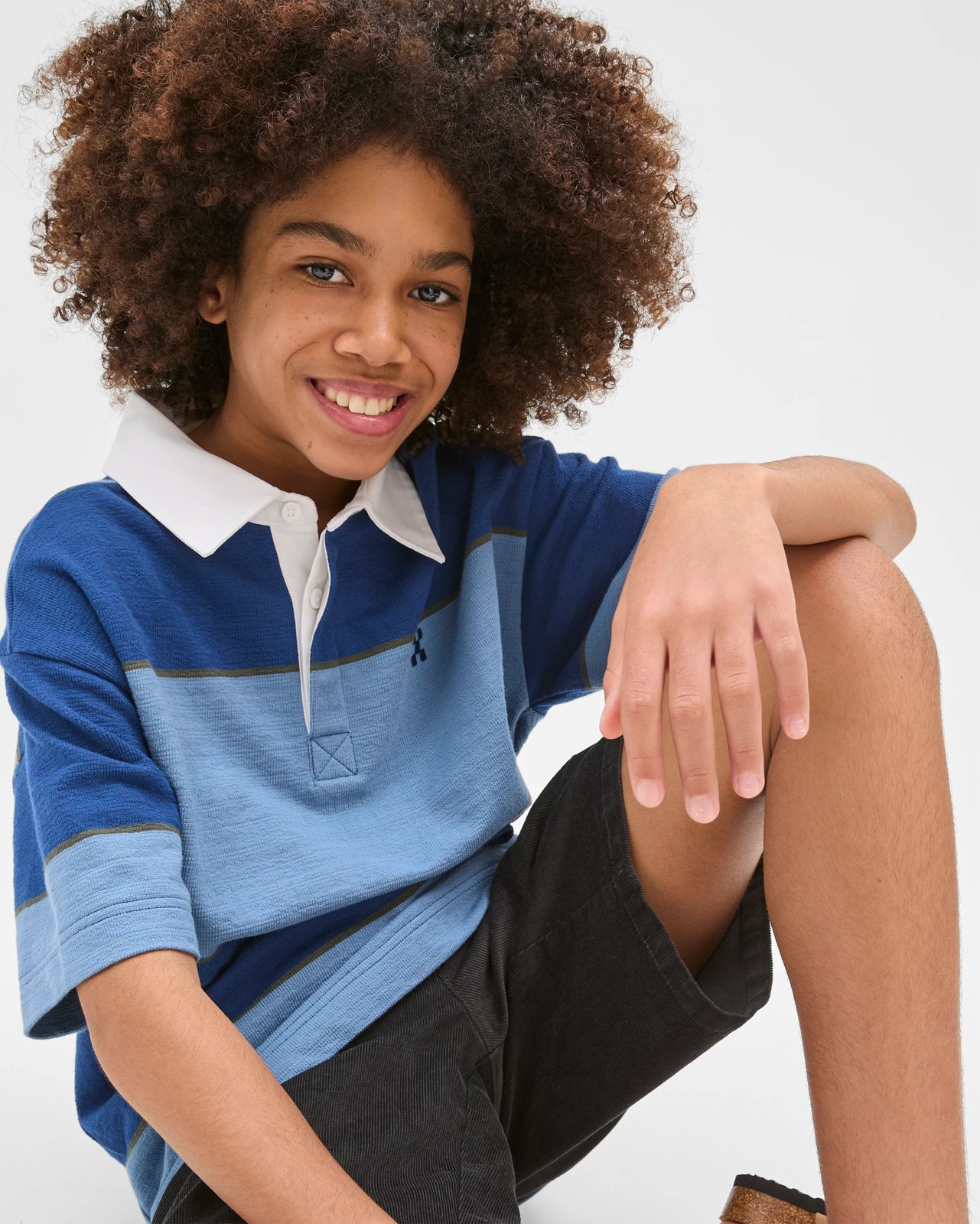 Australian Cotton Oversized Rugby T-Shirt - Blue 3 of 6