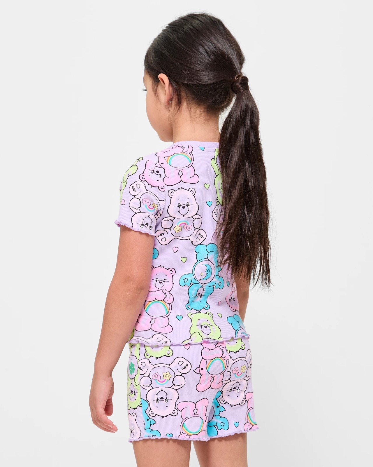 Care Bears Cotton Rib Pyjama Set - Purple 3 of 6