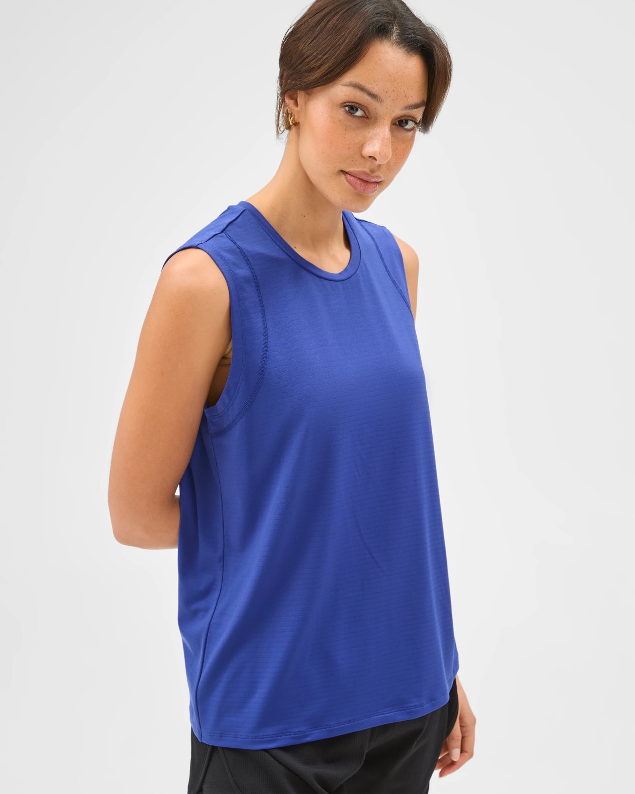 Active Performance Running Muscle Tank Top - Lapis 4 of 5