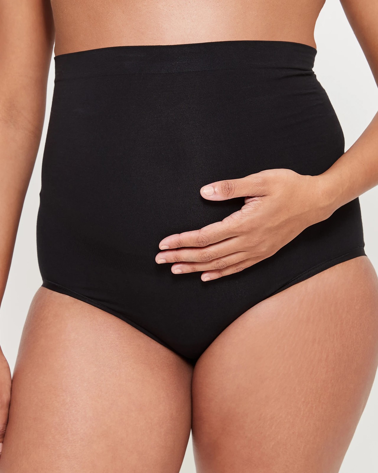 Maternity Seamfree Over The Belly Briefs - Black