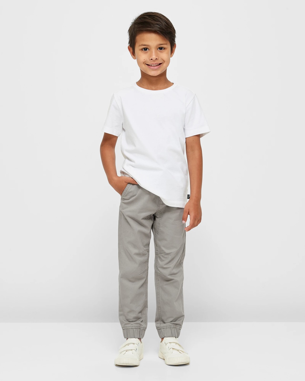 Pull On Cuffed Pants - Grey