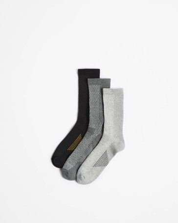 Mens Australian Cotton Blend 3 Pack Performance Crew Socks - Maxx