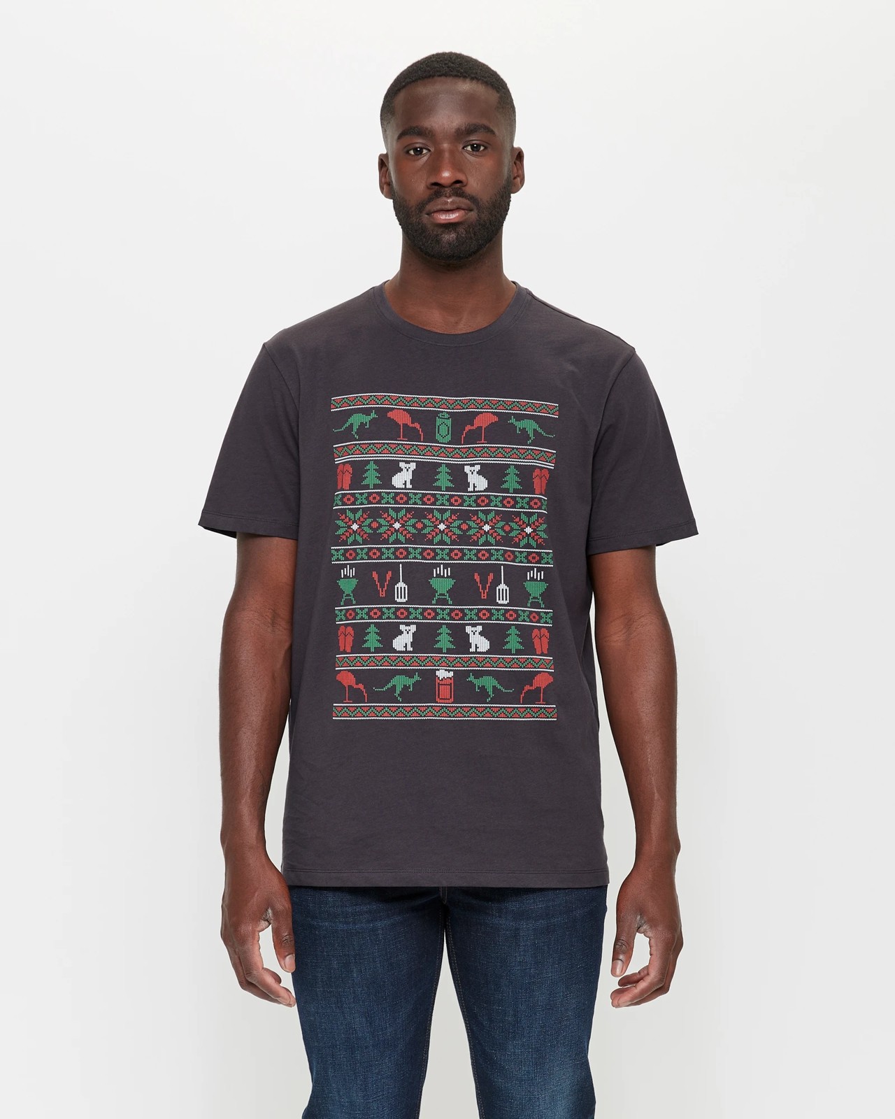 christmas print t shirt