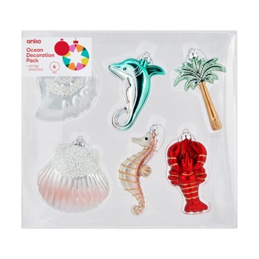 6 Pack Ocean Decoration Pack - Anko