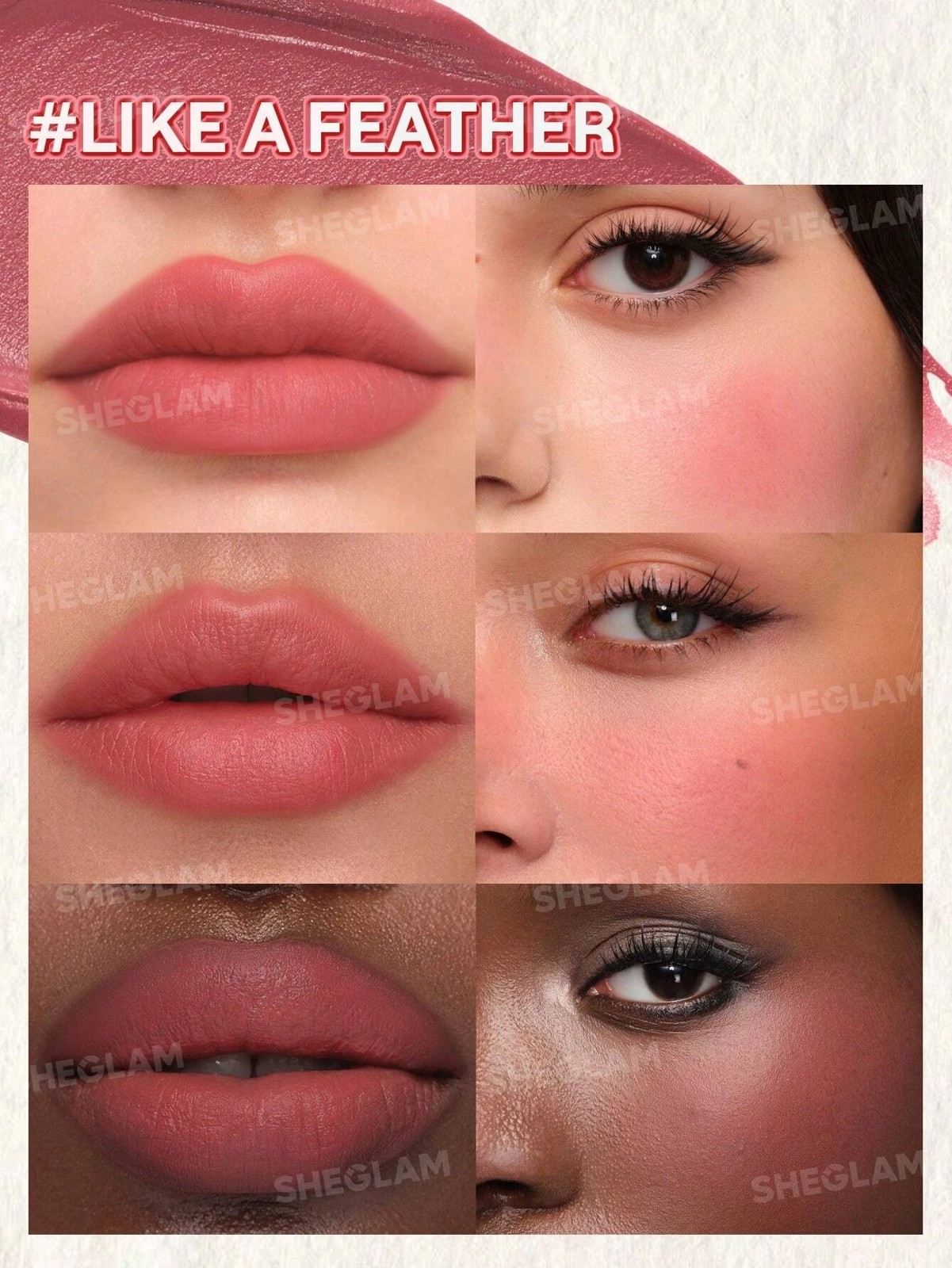 SHEGLAM Air Plush Lip & Cheek Cream - Like A Feather 4 of 5