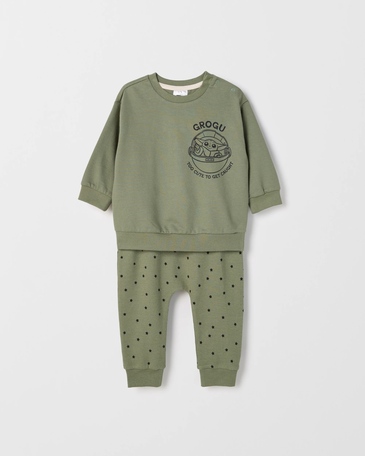Disney Organic Cotton Baby Fleece Set - Grogu Seaspray 3 of 5