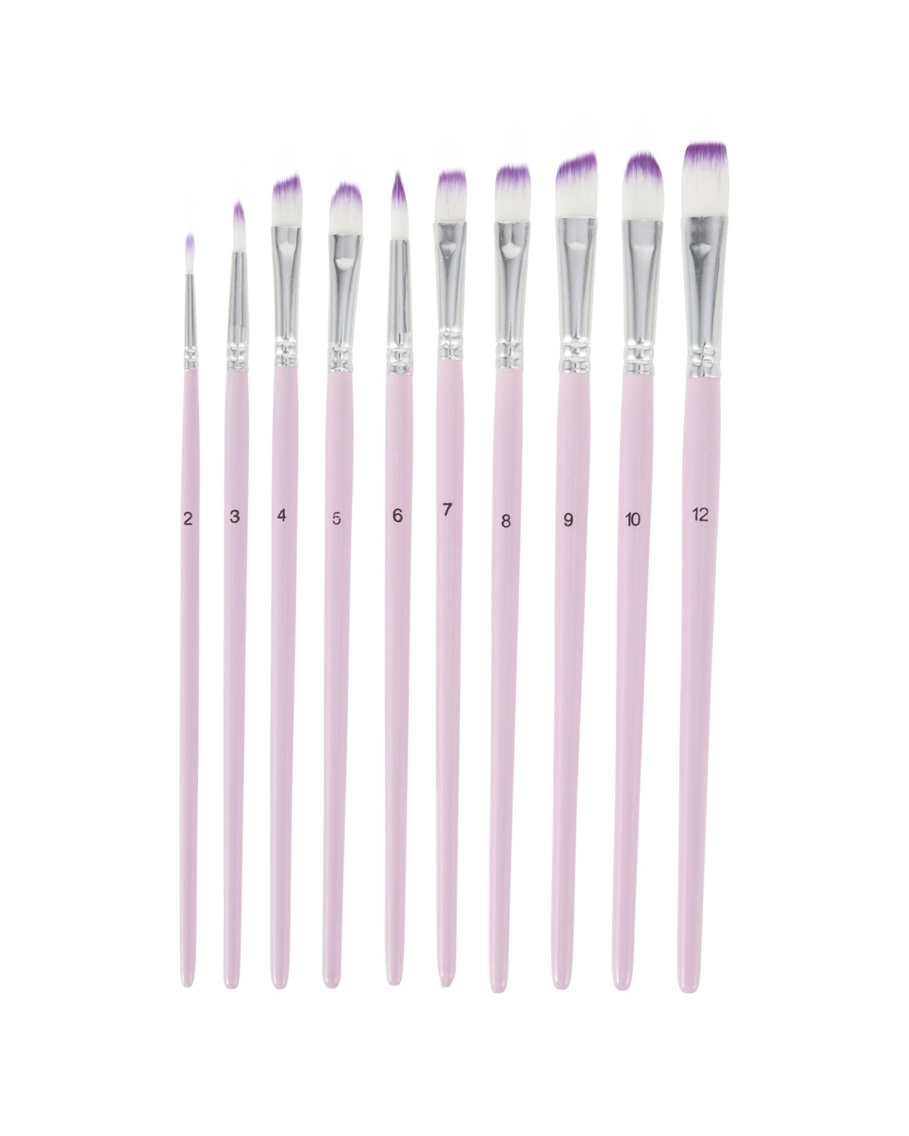 Anko 10 Pack Paint Brush Set - Lilac 2 of 3