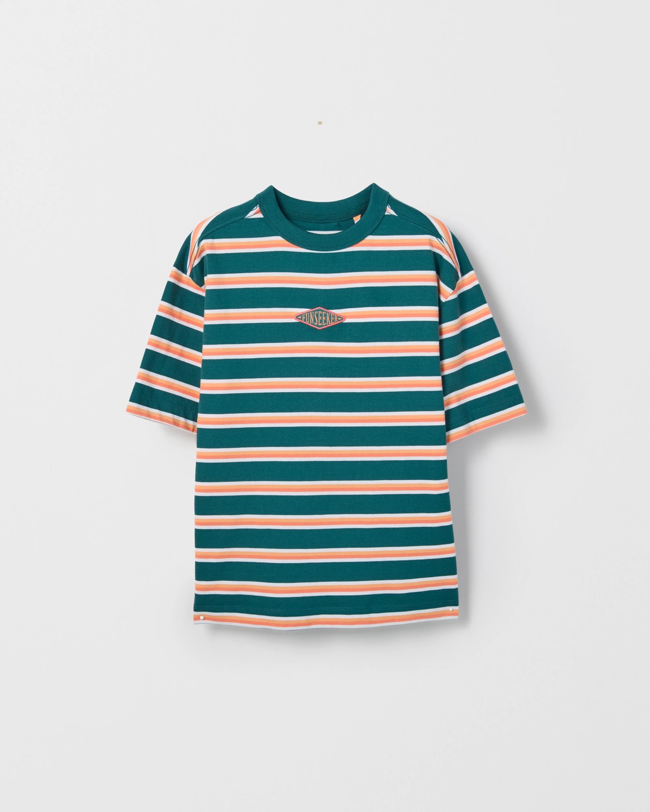 Australian Cotton Oversized Striped T-Shirt - Multi 5 of 6