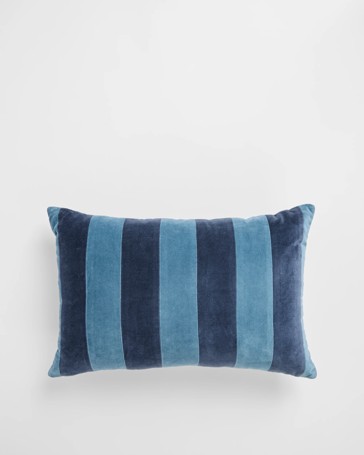 Lacy Velvet Stripe Cushion