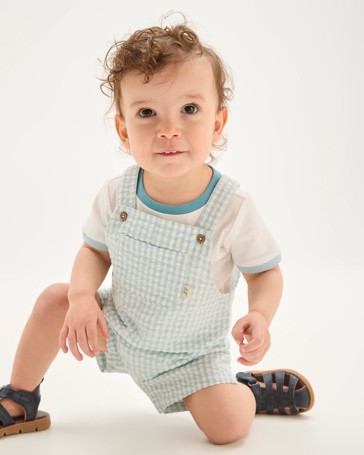 Baby Organic Cotton Shortall Set