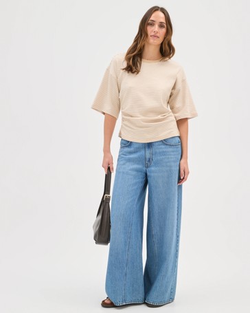 Australian Cotton Gathered Waist T-Shirt