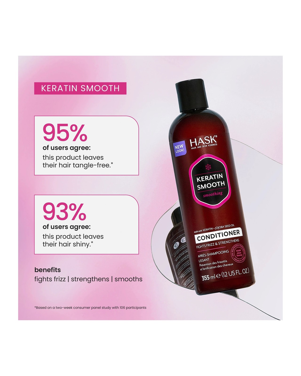 HASK Keratin Protein Smoothing Conditioner - 355ml 2 of 6