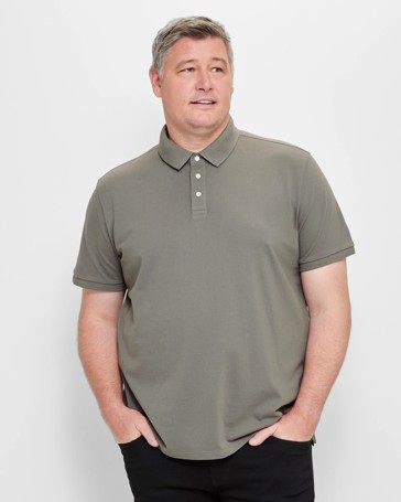 Plus Size Pique Polo Top
