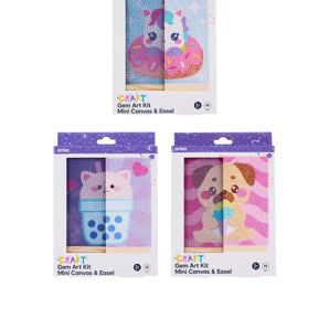 Anko Gem Art Kit Mini Canvas and Easel - Assorted product image