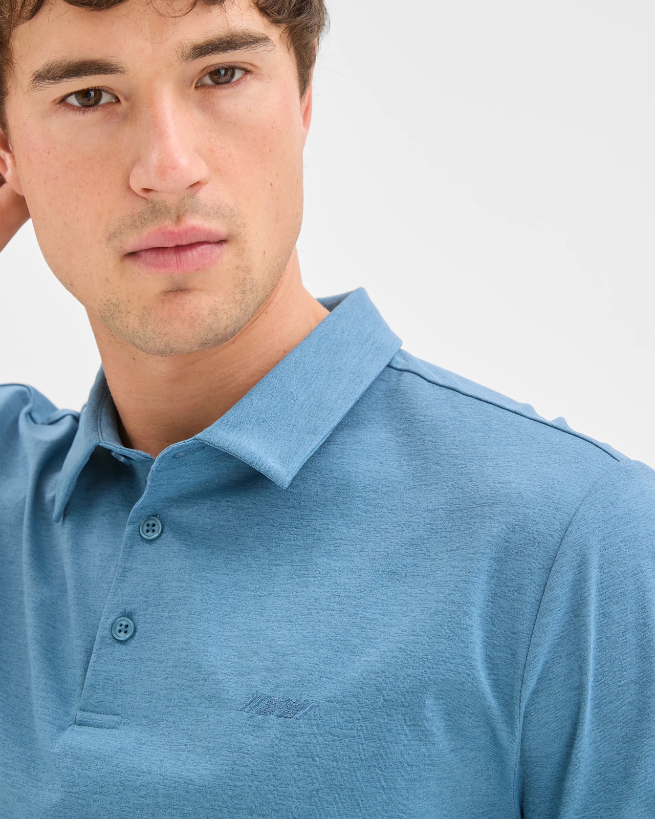 Active Lifestyle Stretch Polo Top - Agean Blue 5 of 6