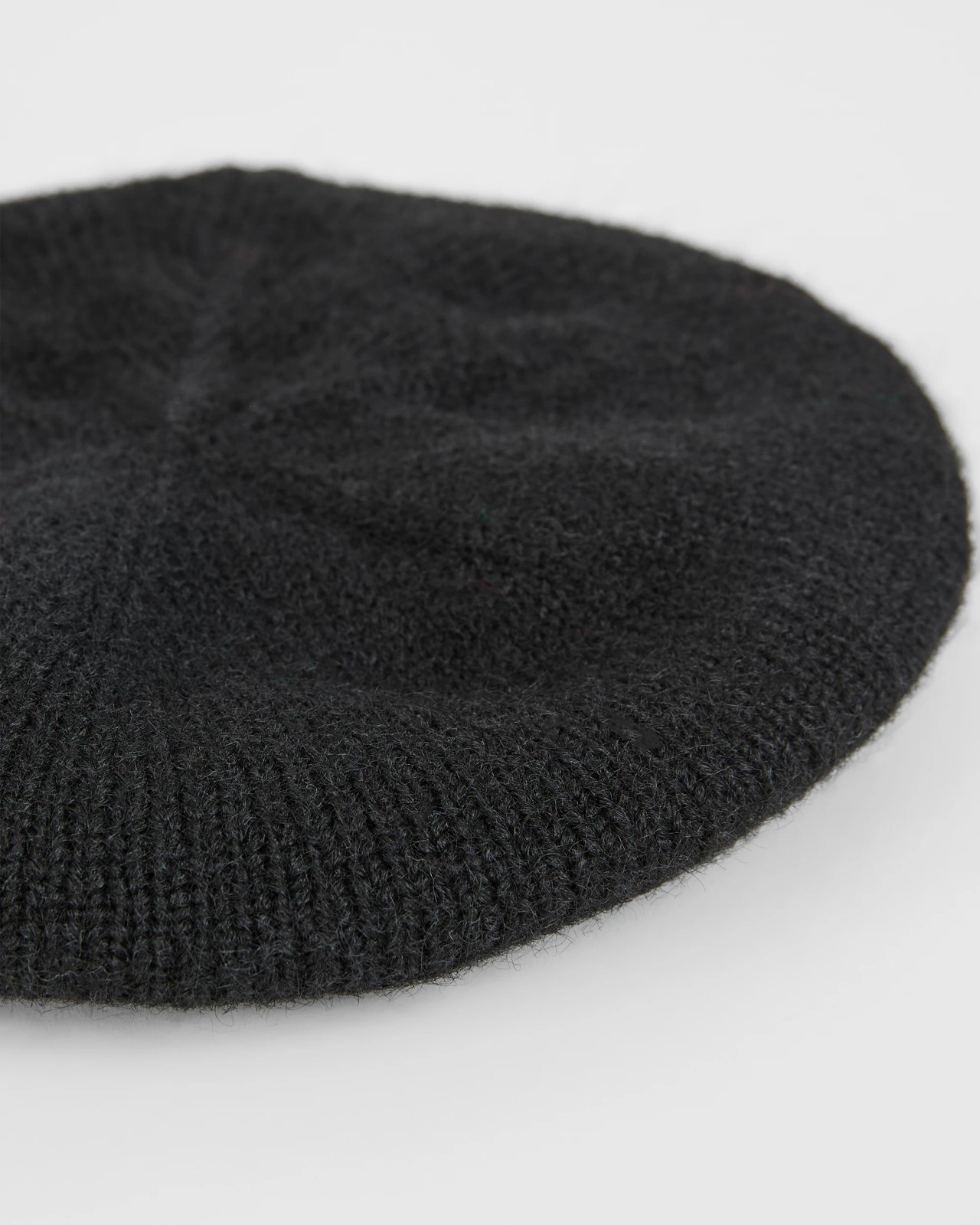 Knitted Beret Hat - Black 2 of 2