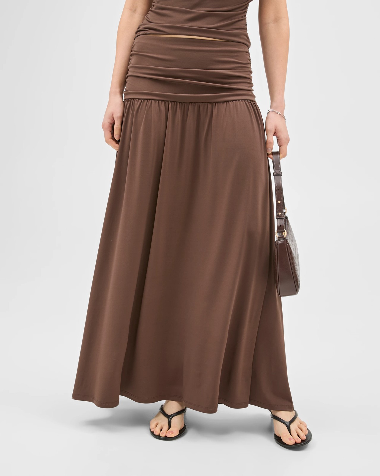 Lily Loves Drape Maxi Skirt - Bark 3 of 5